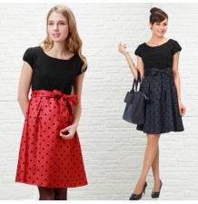 Vestito Cerimonia Premaman Allattamento Tessuto Shantung