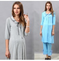 Pigiama Camicia da Notte Premaman Allattamento 