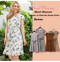 Robe de grossesse et allaitement à manches courtes
