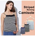 Striped maternity nursing camisole 