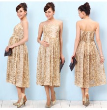 Vestito Cerimonia Premaman Allattamento Chiffon Con Spalline Staccabili