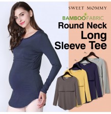 Maglietta Premaman Allattamento Tessuto Di Bambù 