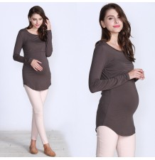 Maglietta Premaman Allattamento Tessuto Di Bambù 