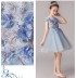 Flower girl ceremony formal dress light blue 100-160cm