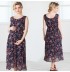 Robe fantaisie de grossesse et allaitement sans manches