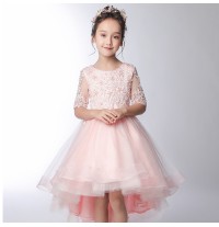 Robe de cérémonie fille-demoiselle d'honneur 100-160cm Rose