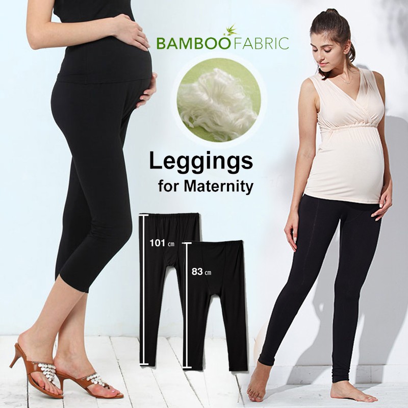 Bamboo fabric simple maternity leggings