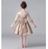 Flower girl champagne colour long sleeves dress 100-160 cm