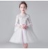 Robe demoiselle d'honneur blanc brodé 100-160cm