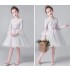 Robe demoiselle d'honneur blanc brodé 100-160cm