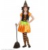 Costume de Halloween de sorcière citrouille 4-13 ans