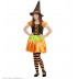 Costume de Halloween de sorcière citrouille 4-13 ans
