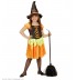 Costume de Halloween de sorcière citrouille 4-13 ans