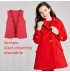 Girl christmas red coat with removable padded gilet