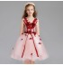 Robe rose et rouge de cérémonie fille-demoiselle d'honneur 100-150cm