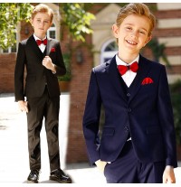 Boy formal suit 5 pcs 100-170 cm Blue Black