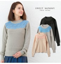 Organic cotton maternity and nursing sweater