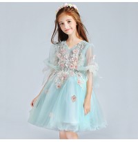 Robe bleu clair de cérémonie fille demoiselle d'honneur 100-150cm