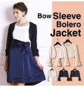 Bow sleeve bolero jacket 