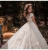 Robe longue blanc de fille-demoiselle d'honneur