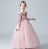 Robe de cérémonie fille-demoiselle d'honneur 100-160cm Rose