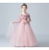 Flower girl formal dress pink 100-160cm
