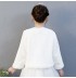 Boléro blanc hivernal pour petite fille 100-160cm