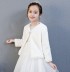 Boléro blanc hivernal pour petite fille 100-160cm