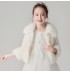 Boléro hivernal pour petites filles blanc