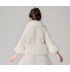 Boléro hivernal pour petites filles blanc