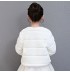 Winter bolero for little girl 100-150cm white pink
