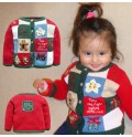 Maglia natalizia bambino bambina in cotone 80 - 100cm