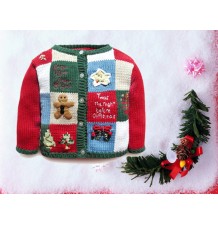 Baby Christmas sweater in cotton 80-100cm