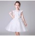 Flower girl formal dress embroidered white 100-160 cm