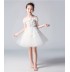 Abito bianco ricamato bimba damigella 100-160cm