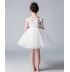 Abito bianco ricamato bimba damigella 100-160cm