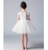 Flower girl formal dress embroidered white 100-160 cm