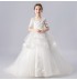 Robe longue blanc de cérémonie fille-demoiselle d'honneur