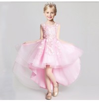 Vestito cerimonia bimba damigella rosa 100-160cm