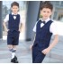 Ensemble pour enfant / garçon 4 pièces bleu à carreaux 100-170 cm