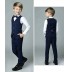 Ensemble pour enfant / garçon 4 pièces bleu à carreaux 100-170 cm