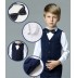 Elegant boy suit blue plaid 4 pcs 100-170 cm