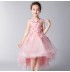 Robe rose de cérémonie fille demoiselle d'honneur 100-160cm