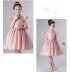 Pink flower girl formal dress 100-160cm