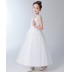 Vestito bianco cerimonia bimba damigella 100-160cm