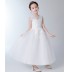 Vestito bianco cerimonia bimba damigella 100-160cm