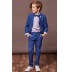 Boy / teen formal suit 7 pcs 110-160 cm blue