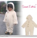 Tutina costume "Snow Baby" in cotone biologico 1-2anni