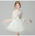 Flower girl formal dress embroidered with flowers and butterflies 100-160 cm