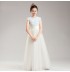 Robe blanc de cérémonie fille-demoiselle d'honneur ongueur à la cheville